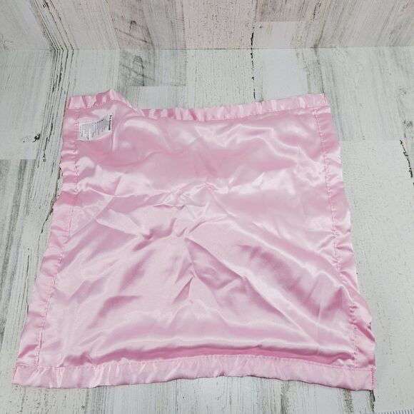 Pro Goleem Pink Bunny Rabbit Lovey Baby Security Blanket Satin 16"x16" Soother - Picture 12 of 13